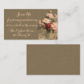 Chrysanthemen in Flaschen Empfang Begleitkarte (Vorne/Hinten)