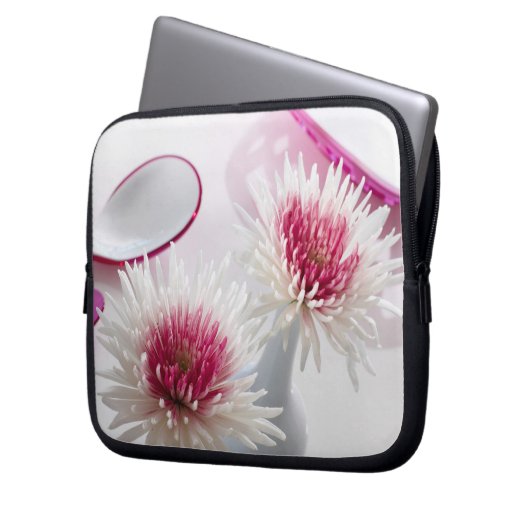 Chrysanthemen Laptopschutzhülle (Vorderseite Links)
