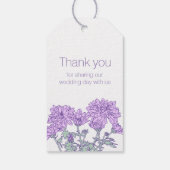 Chrysanthemen lila Blumengeschenkegel Geschenkanhänger (Rückseite)