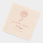 Chrysanthemen Personalisierte Hochzeit, Brautparty Servietten Mit Folie (Links)