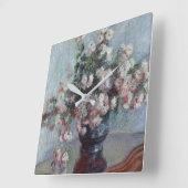 Chrysanthemen Quadratische Wanduhr (Winkel)