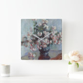 Chrysanthemen Quadratische Wanduhr (Zuhause)