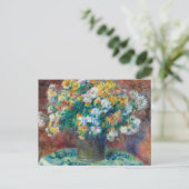 Chrysanthemen | Renoir Postkarte (Stehend Vorderseite)