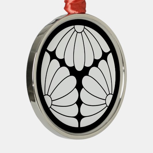 Chrysanthemen Silbernes Ornament (Rechts)