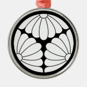 Chrysanthemen Silbernes Ornament (Vorne)