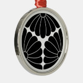 Chrysanthemen Silbernes Ornament (Rechts)