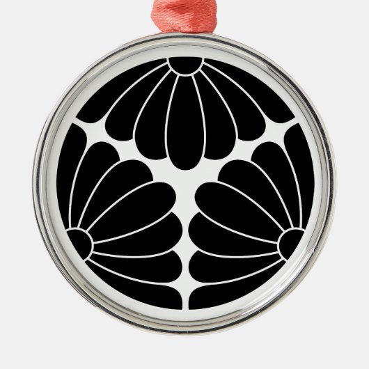 Chrysanthemen Silbernes Ornament (Vorne)