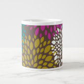 Chrysanthemen-Splash Jumbo-Tasse (Vorderseite)