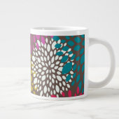 Chrysanthemen-Splash Jumbo-Tasse (Rechts)