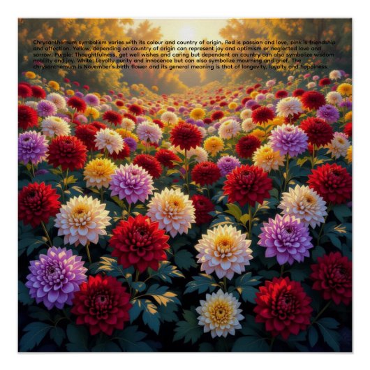Chrysanthemen-Symbolik Poster (Vorderseite)
