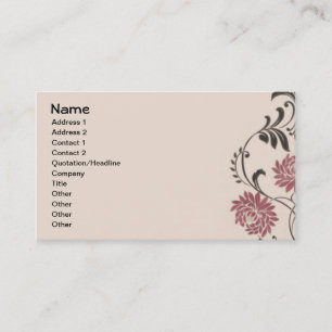 Chrysanthemen-Vintage-Wallpaper Visitenkarte