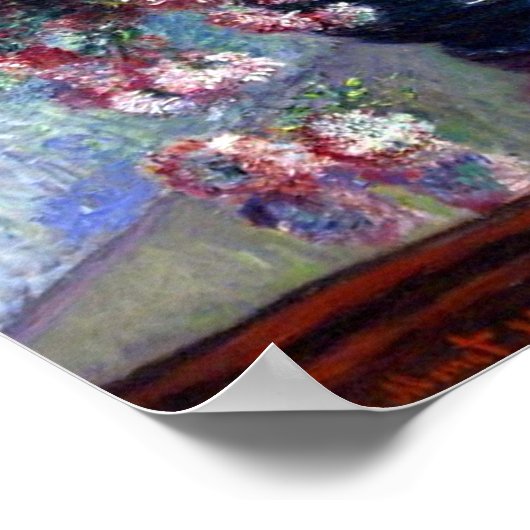 Chrysanthemen von Claude Monet Poster (Ecke)