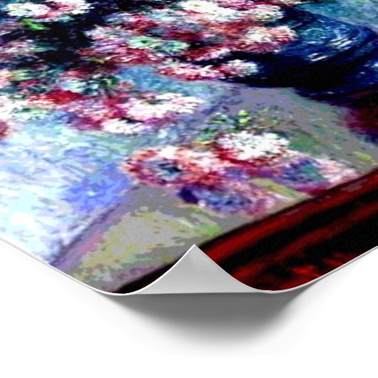 Chrysanthemen von Claude Monet Poster (Ecke)