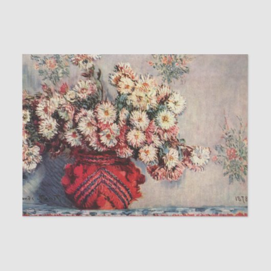 Chrysanthemen von Claude Monet Seidenpapier (Vorderseite)