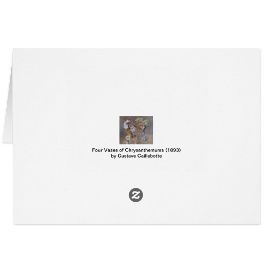 Chrysanthemen von Gustave Caillebotte (Rückseite Horizontal)