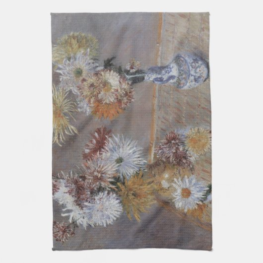 Chrysanthemen von Gustave Caillebotte Geschirrtuch (Vertikal)
