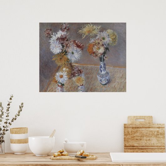 Chrysanthemen von Gustave Caillebotte Poster (Küche)