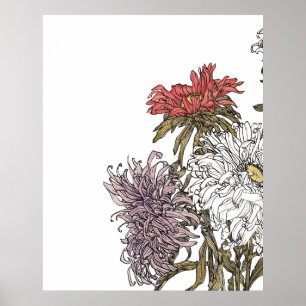 Chrysanthemen von Julie de Graag (1877-1924). Poster