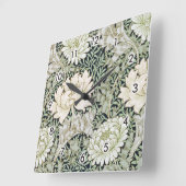 Chrysanthemen, William Morris Quadratische Wanduhr (Winkel)