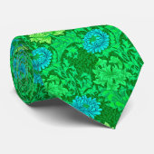 Chrysanthemen Williams Morris, Limones Grün u. Krawatte (Gerollt)