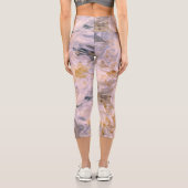Chrysanthemenblüte Capri Leggings (Rückseite)