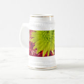 Chrysanthemenblüten Bierglas (Vorderseite Links)