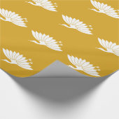 Chrysanthemenkranich Geschenkpapier (Ecke)