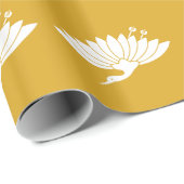 Chrysanthemenkranich Geschenkpapier (Rolleneckpunkt)
