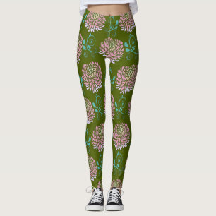 Chrysanthemenwirbel Leggings