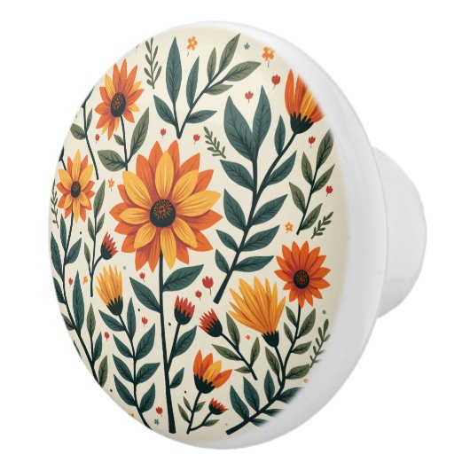 Chrysanthemu Keramikknauf (Rechts)