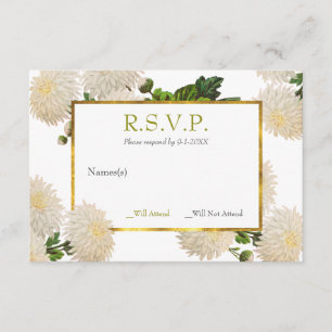 Chrysanthemum-Antwortkarte RSVP Karte