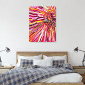 Chrysanthemum Aquarell Art Blume Poster Leinwanddruck (Insitu (Schlafzimmer))