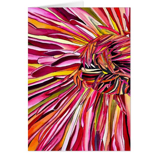 Chrysanthemum Aquarellkunst Blume (Vorne)