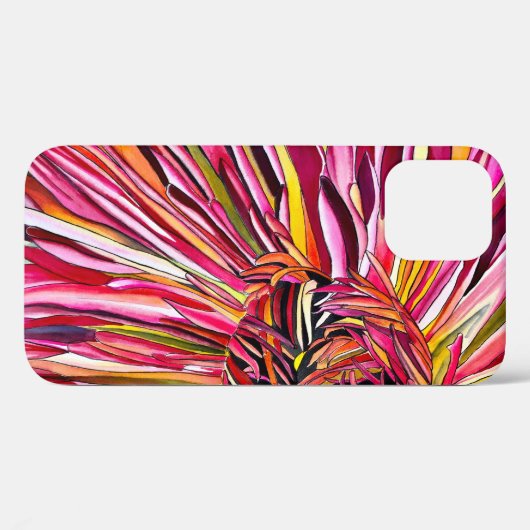 Chrysanthemum Aquarellkunst Blume Case-Mate iPhone Hülle (Rückseite (Horizontal))