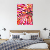 Chrysanthemum Aquarellkunst Blume Leinwanddruck (Insitu (Schlafzimmer))