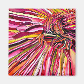 Chrysanthemum Aquarellkunst Blume Magnet (Vorne)