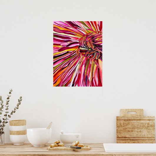 Chrysanthemum Aquarellkunst Blume Poster (Küche)