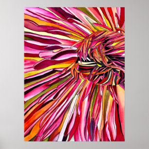 Chrysanthemum Aquarellkunst Blume Poster