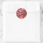 Chrysanthemum Aquarellkunst Blume Runder Aufkleber (Tasche)