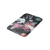 Chrysanthemum Aquarellmuster Badematte (Schrägansicht)