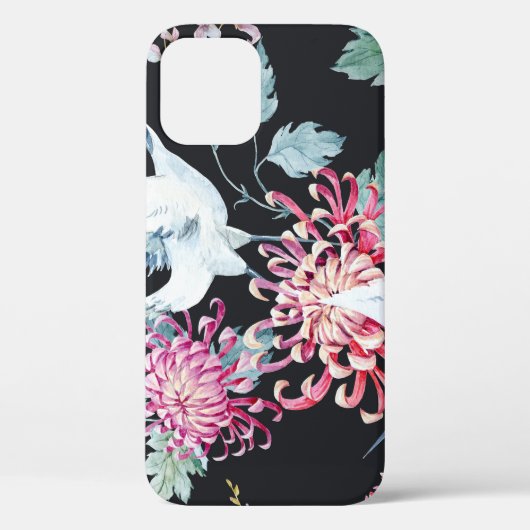 Chrysanthemum Aquarellmuster Case-Mate iPhone Hülle (Rückseite)