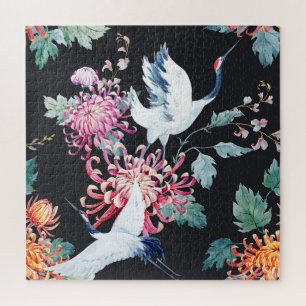 Chrysanthemum Aquarellmuster Puzzle