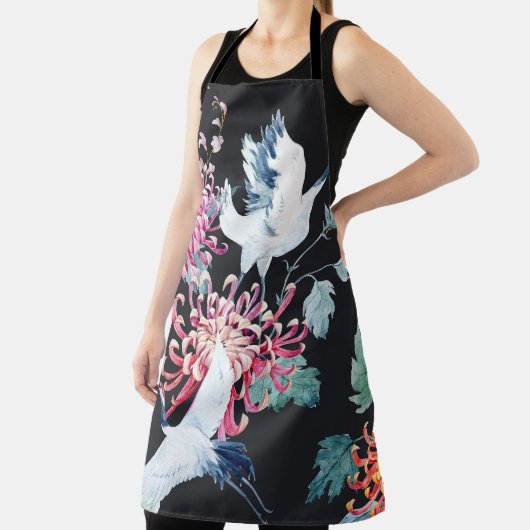 Chrysanthemum Aquarellmuster Schürze (InSitu)