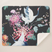 Chrysanthemum Aquarellmuster Sherpadecke (Vorderseite (Horizontal))