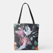 Chrysanthemum Aquarellmuster Tasche (Rückseite)