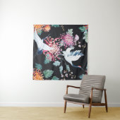 Chrysanthemum Aquarellmuster Wandteppich (Beispiel (Horizontal))