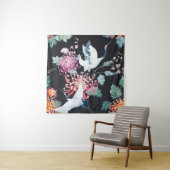 Chrysanthemum Aquarellmuster Wandteppich (Beispiel)