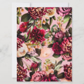 Chrysanthemum auf Almond Blossom Pink Einladung (Rückseite)