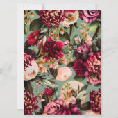 Chrysanthemum auf Basil Green Einladung (Rückseite)