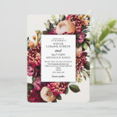 Chrysanthemum auf Cameo Beige Einladung (Stehend Vorderseite)